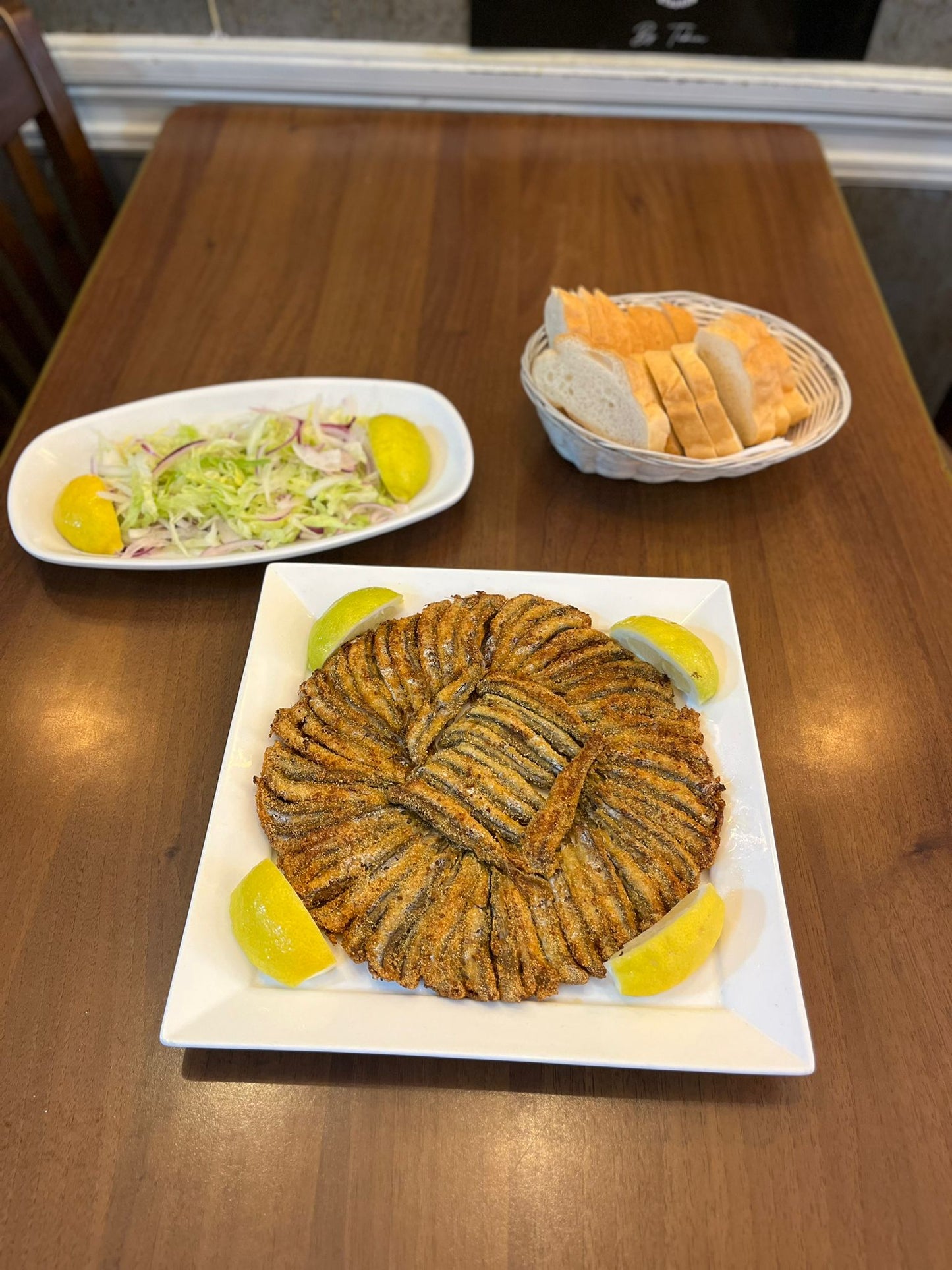 Fried Anchovies (Hamsi Tava) + Salad